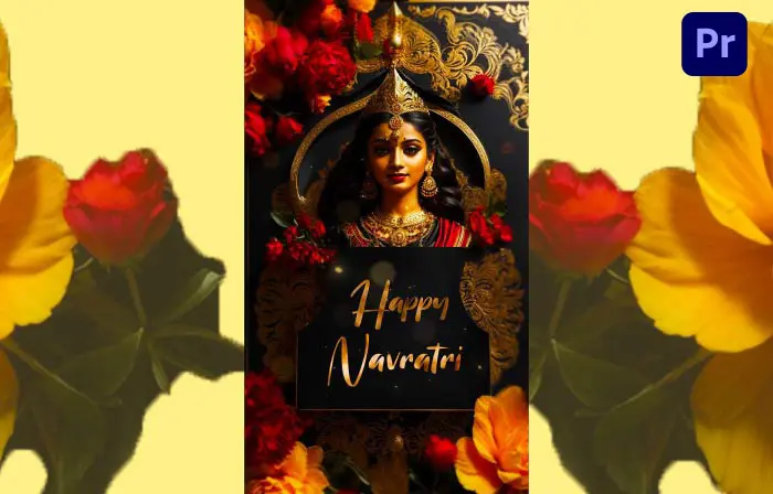 Expressive Happy Navratri Greetings 3D Instagram Story